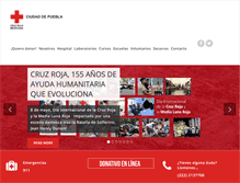Tablet Screenshot of cruzrojapuebla.org